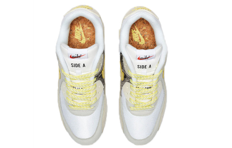 Nike Air Max 90 PRM 'Side A' White/Lemon Frost-Light Bone CI6394-100 KICKSOVER