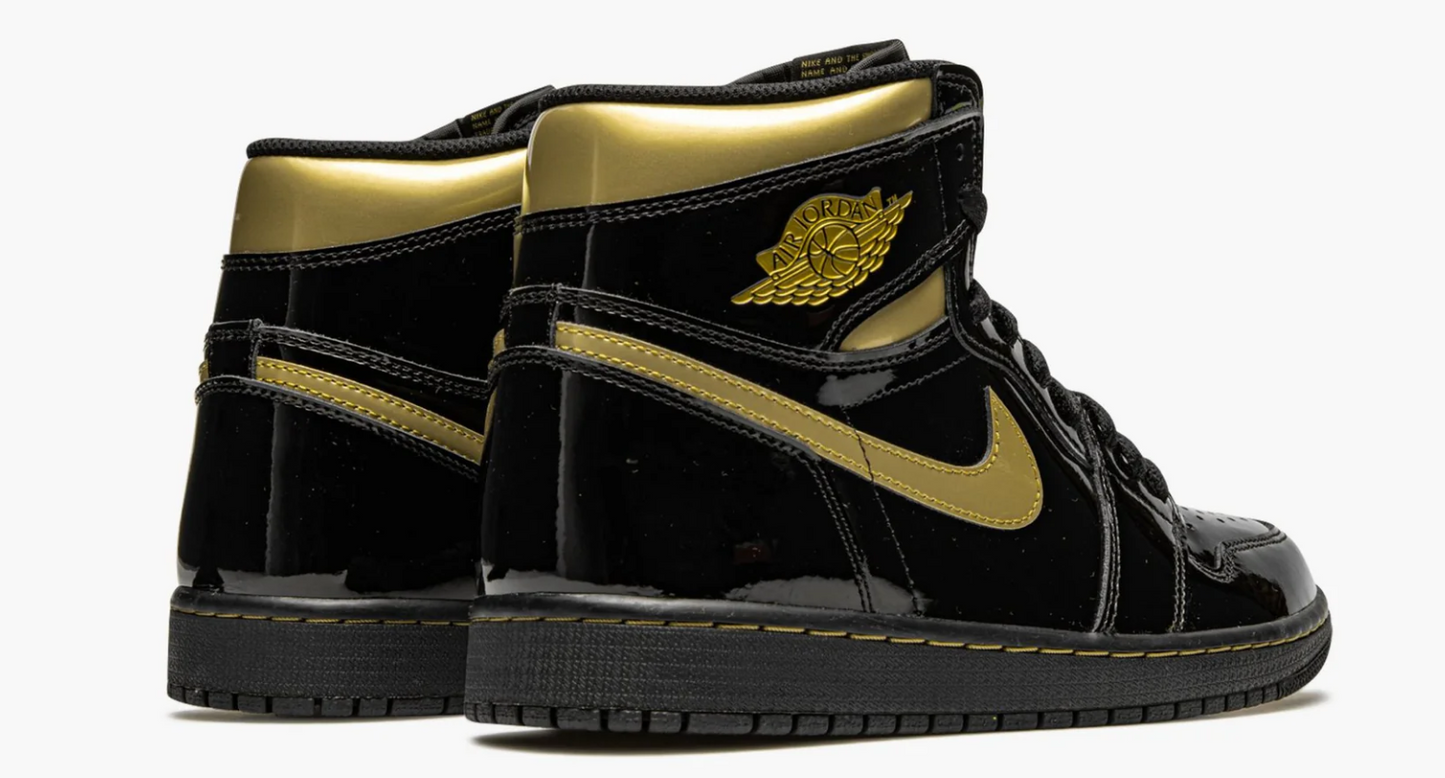 Air Jordan 1 Retro High OG 'Black Gold PL' Black/Metallic Gold-White 555088-019