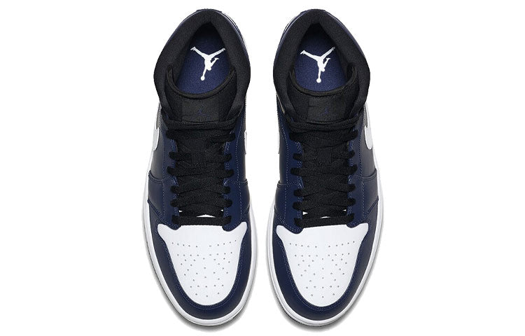 Air Jordan 1 Mid Obsidian White 554724-401