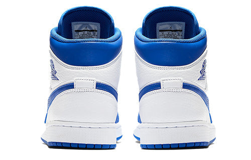 Air Jordan 1 Mid White Hyper Royal 554724-114