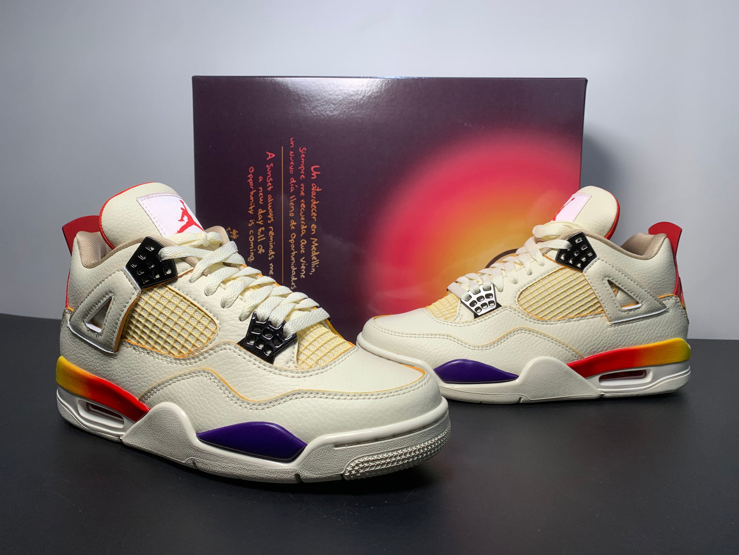 Air Jordan 4 X J Balvin Medellín Sunset Unisex Sneakers