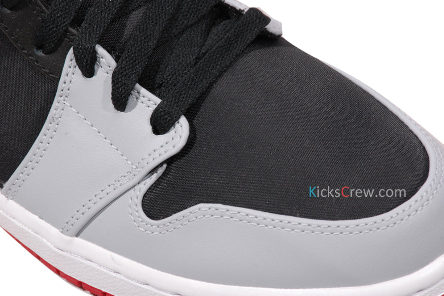 Air Jordan 1 Mid Black Wolf Grey Red 554724-012