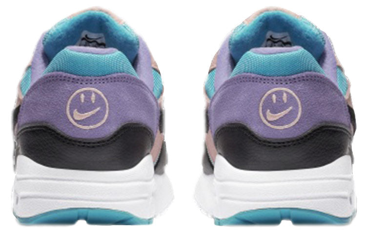 Nike Air Max 1 GS 'Have A Day' Black/White/Space Purple/Bleached Coral AT8131-001