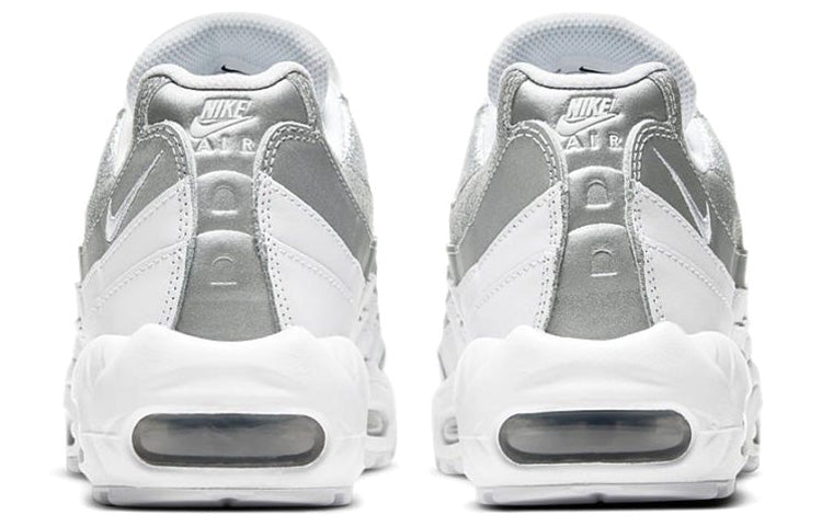 Nike Womens Air Max 95 'White Metallic Silver' White/White/Metallic Silver DH3857-100