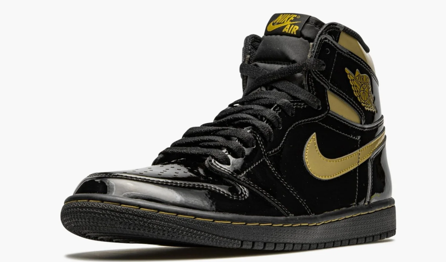 Air Jordan 1 Retro High OG 'Black Gold PL' Black/Metallic Gold-White 555088-019