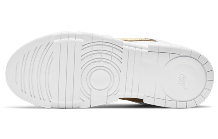 Nike Womens WMNS Dunk Low Disrupt 'White Metallic Gold' White/White/Metallic Gold DD9676-100 sneakmarks