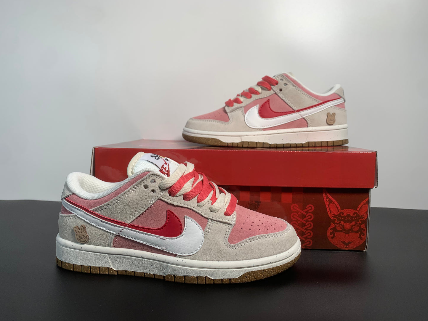 Nike Dunk Low SE '85' Double Swoosh Grey Pink Rabbit DO9457-117