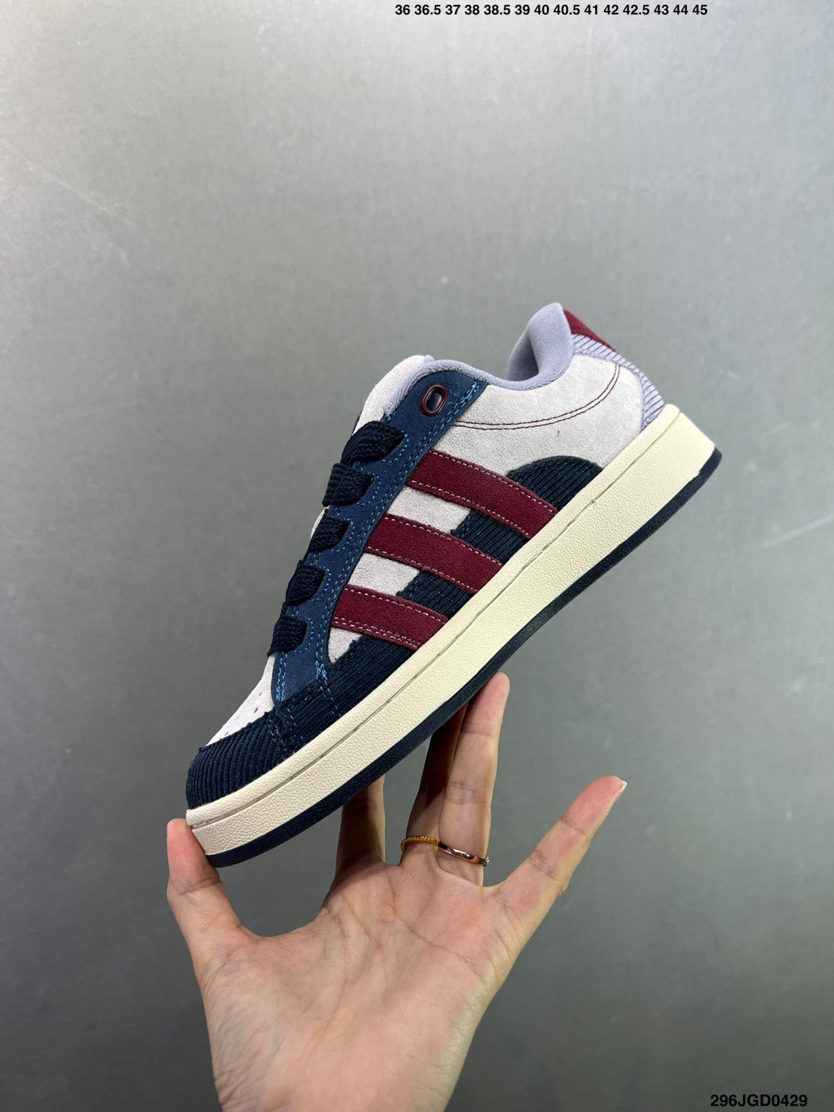 Adidas Originals Campus 00s  "Dash Gray Collegiate Burgundy" JR8054
