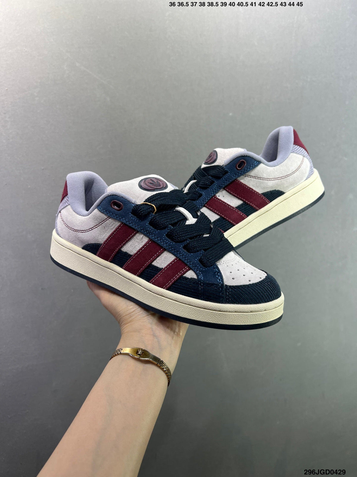 Adidas Originals Campus 00s  "Dash Gray Collegiate Burgundy" JR8054