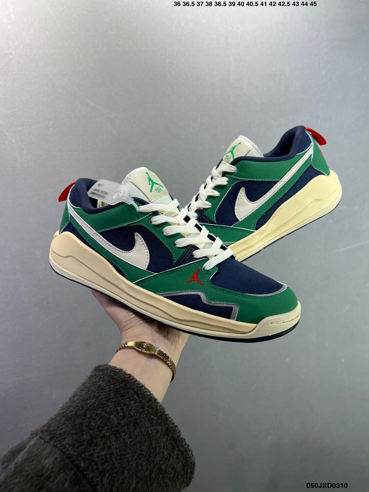 Nike Jordan CMFT Era Shoes Navy Lucky Green Off White HJ6777-200