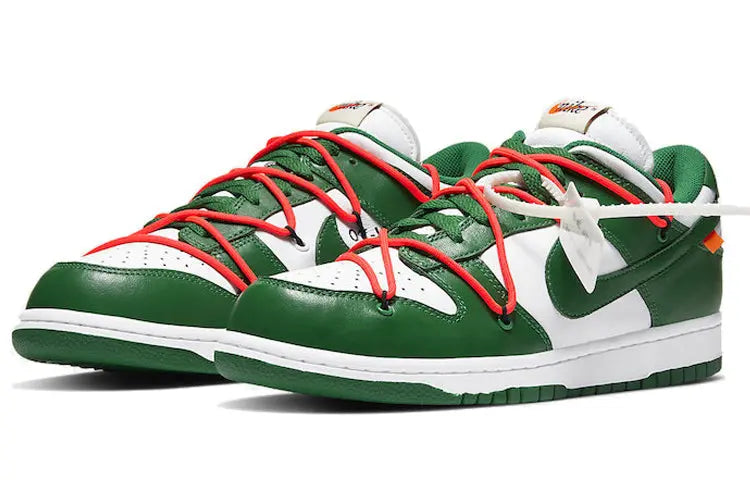 Nike Dunk Low LTHR OW Off-White - Pine Green CT0856-100 sneakmarks