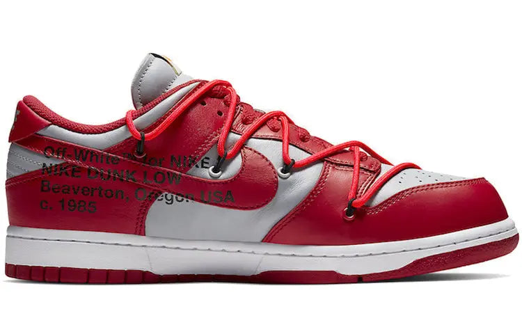 Nike Dunk Low LTHR OW Off-White - University Red CT0856-600 sneakmarks