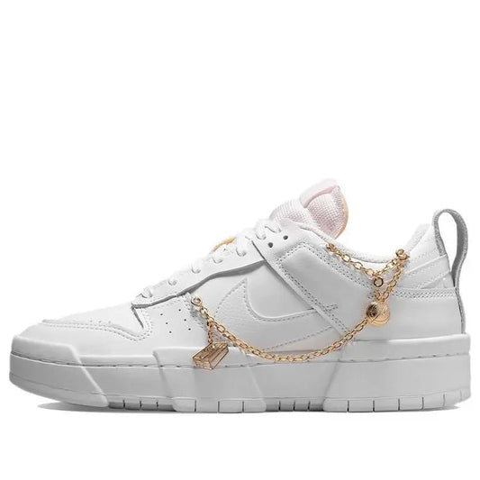 Nike Womens WMNS Dunk Low Disrupt White Metallic Gold DO5219-111 sneakmarks