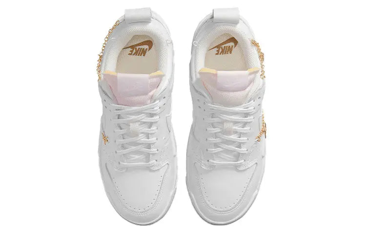 Nike Womens WMNS Dunk Low Disrupt White Metallic Gold DO5219-111 sneakmarks