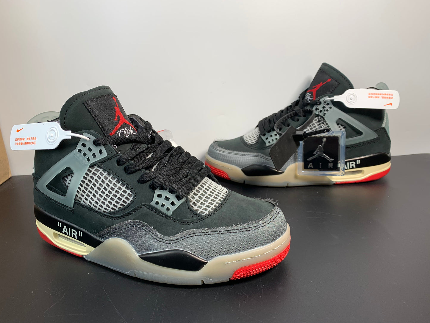 OFF-WHITE x Air Jordan 4 “Bred” CV9388-001