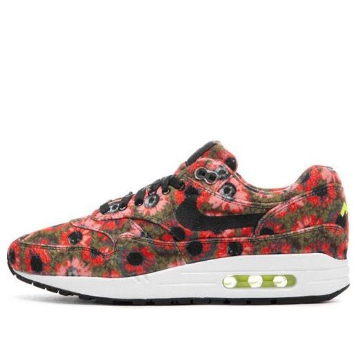 Nike Air Max 1 Premium SE 'Floral Mowabb' Black/Black/Flash Crimson/Faded Spruce 858876-003