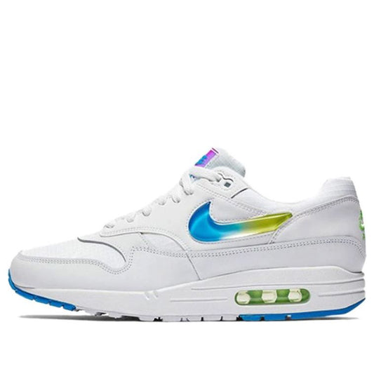 Nike Air Max 1 SE 'Jewel Swoosh' White/Lime Blast/Photo Blue AO1021-101