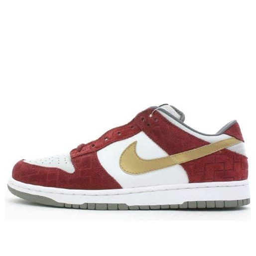 Nike Dunk Low Premium SB Skateboard QS 'Shanghai' 2013 white/metallic gold-redwood 504750-176 sneakmarks