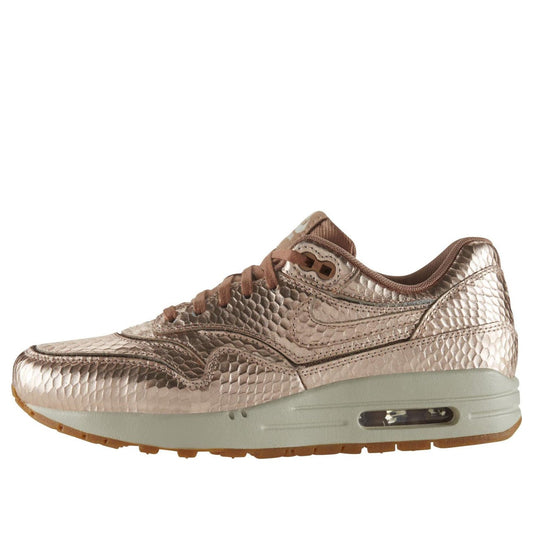 Nike Womens Air Max 1 Cut Out PRM Bronze Snake 644398-900