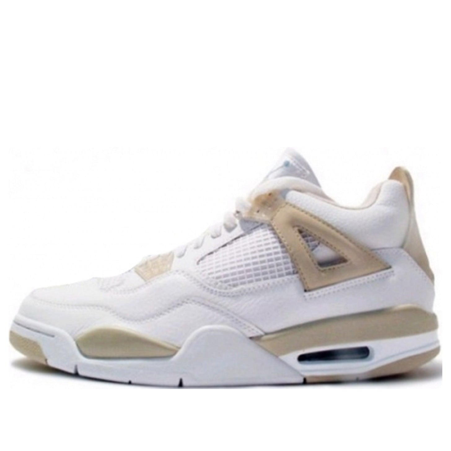 Womens WMNS Air Jordan 4 Retro 'Sand' White/Border Blue-Light Sand 313559-142