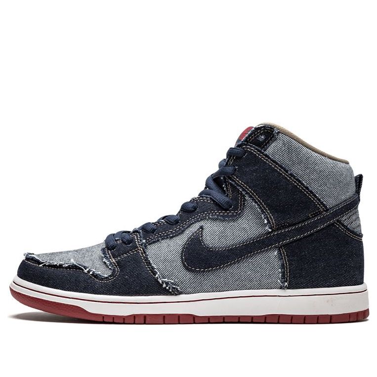 Nike SB Skateboard Dunk High TRD QS Midnight Navy - Denim 881758-441 sneakmarks