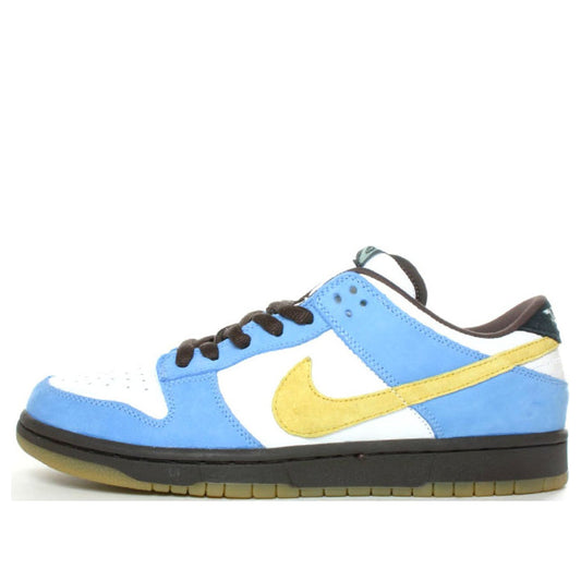 Nike Dunk Low Pro SB Skateboard 'Homer' White/Medium Yellow-University Blue 304292-173 sneakmarks