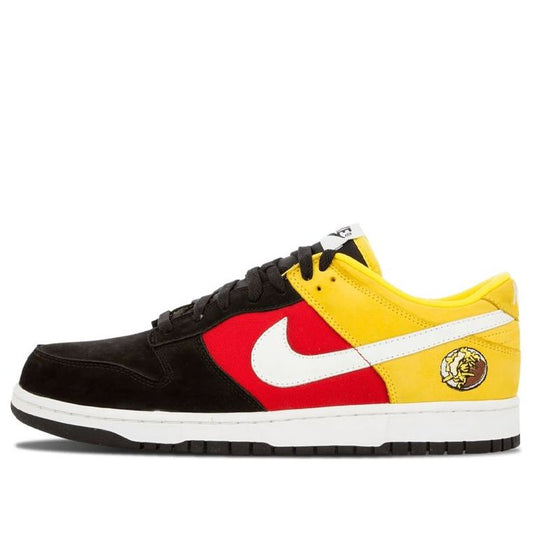 Nike Dunk Low Black/Wht-Chrm Yellow-Sprt Red 304714-014 sneakmarks