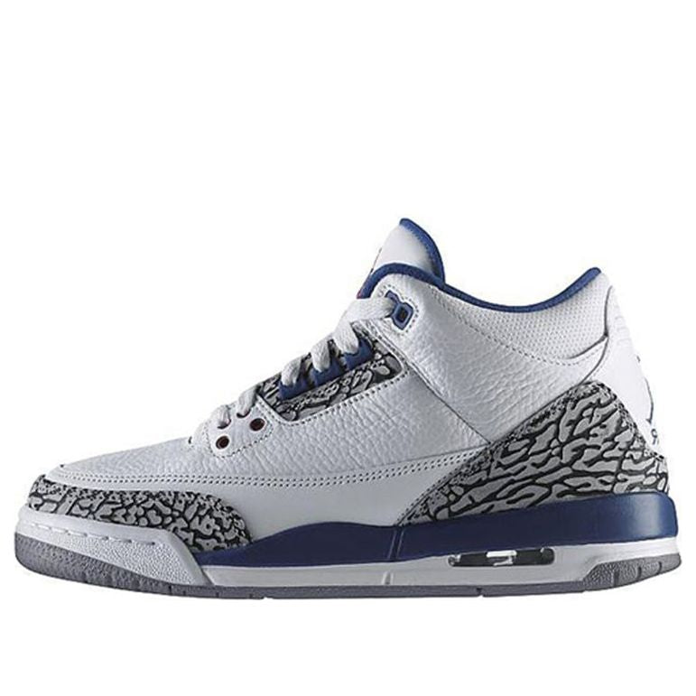 Air Jordan 3 Retro'True Blue' 2011 GS White/True Blue 398614-104