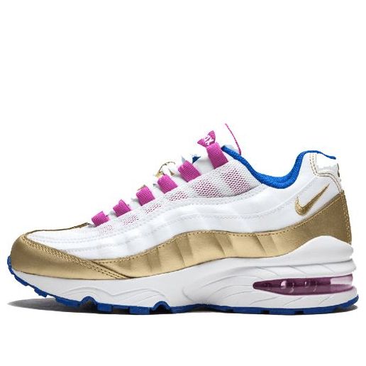 Nike Air Max 95 LE'Peanut Butter & Jelly' GS White/Matellic Gold-Racer Blue 310830-120