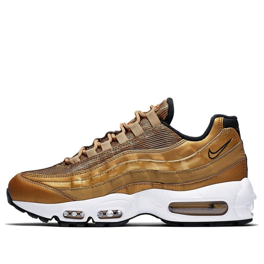 Nike Womens Air Max 95 QS 'Metallic Gold' Metallic Gold/Varsity Red-White-Black 814914-700