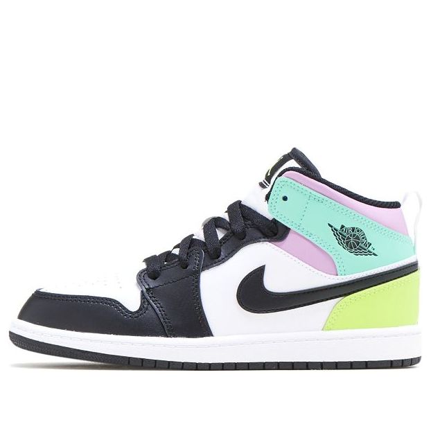 Air Jordan 1 Mid Pastel BP Pastel Black Toe (PS) 640734-175