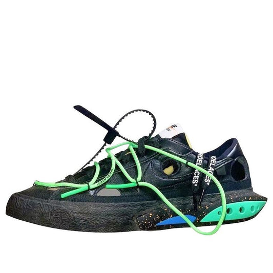 Nike Blazer Low x OFF-WHITE Black Electro Green DH7863-001 sneakmarks