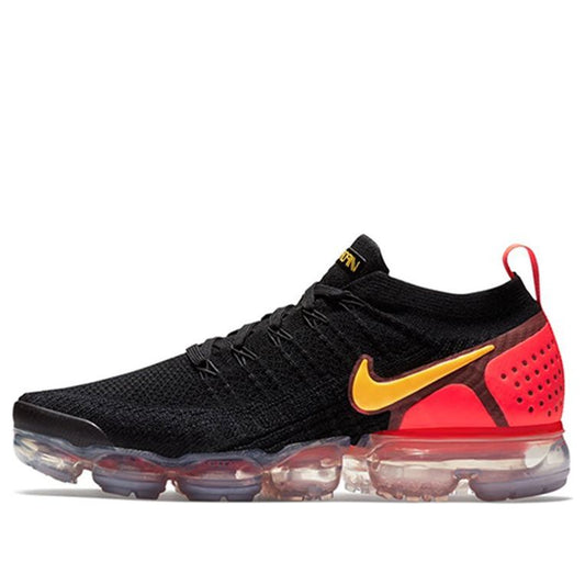 Nike Air VaporMax Flyknit 2 Black Laser Orange 942842-005 KICKSOVER