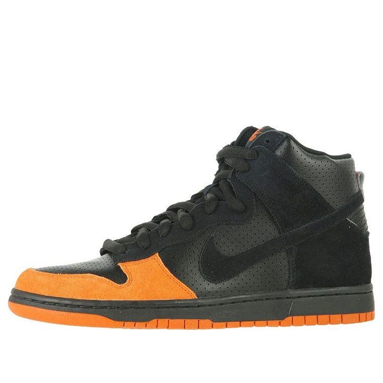 Nike Dunk High Pro Sb Black/Black-Solar Orange 305050-005 sneakmarks