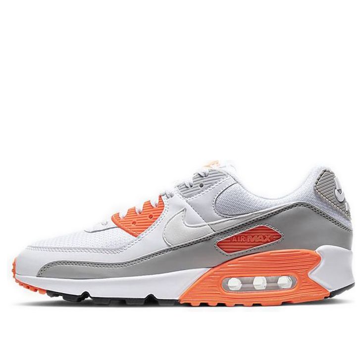 Nike Air Max 90 'Hyper Orange' White/White/Hyper Orange/Light Smoke Grey CT4352-103 KICKSOVER