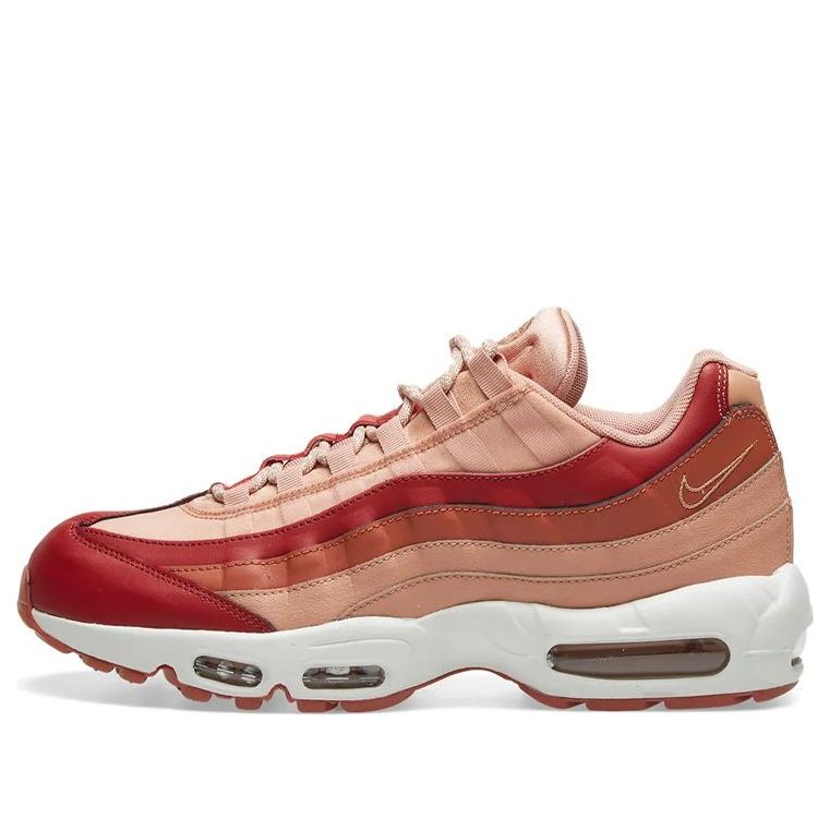 Nike Womens Air Max 95 'Dusty Peach' Team Crimson/Rose Gold-Summit White-Dusty Peach 307960-607