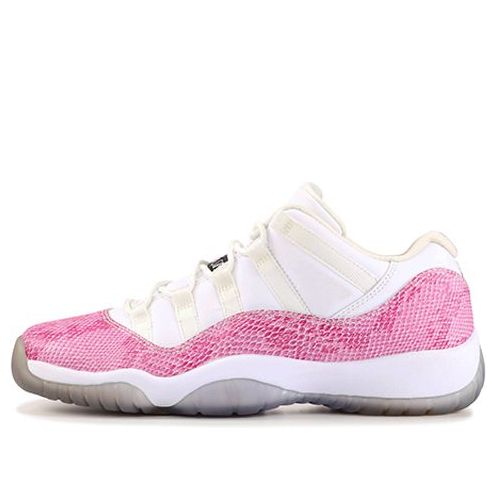 Nike Girls Air Jordan 11 Low GS Snake Skin - White Pink 580521-108