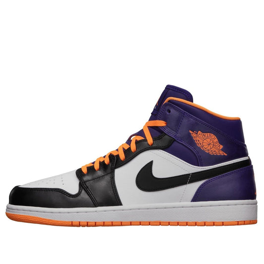 Air Jordan 1 Mid White Bright Citrus Purple 554724-117