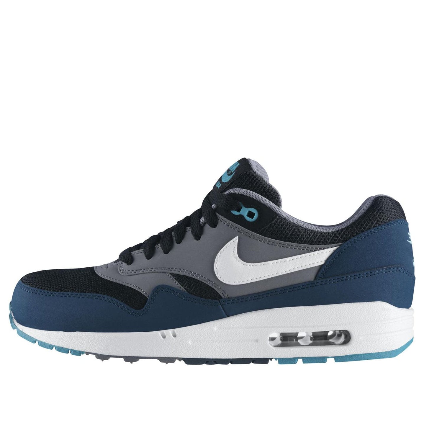 Air Max 1 Essential 'Midnight Turquoise' Black/White/Midnight Turquoise/Cool Grey 537383-013