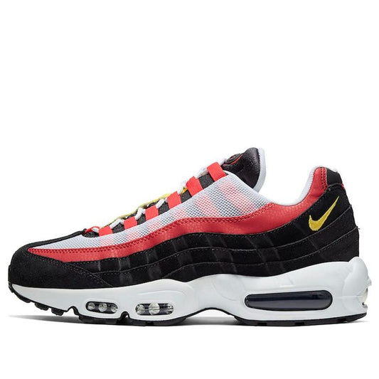 Nike Air Max 95 'Bright Crimson' White/Black/Bright Crimson/Chrome Yellow AT9865-101 sneakmarks