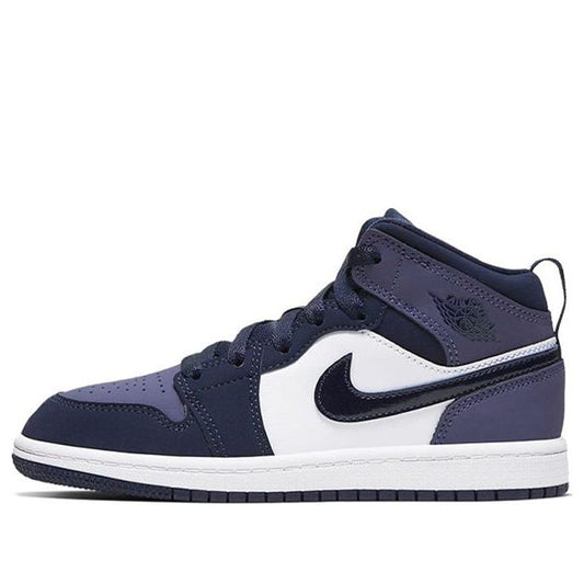 Air Jordan 1 Mid PS 'Sanded Purple' Obsidian/Sanded Purple/White 640734-445