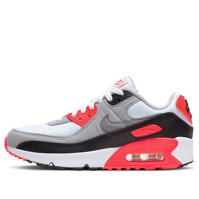 Nike Air Max 90 GS 'Infrared' 2020 White/Black/Cool Grey/Radiant Red DC8334-100