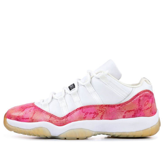 Womens WMNS Air Jordan 11 Retro Low 'Snakeskin' White/Black-Pink 833003-103