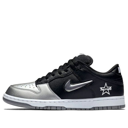 Nike SB Skateboard Dunk Low Supreme - Black Silver CK3480-001 sneakmarks