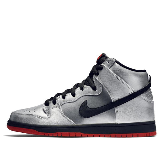 Nike Dunk High Pro SB Skateboard 'Steel Reserve' Metallic Silver/Black-Challenge Re 305050-027 sneakmarks