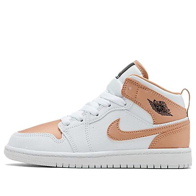 Air Jordan 1 Mid PS 'White Rose Gold' White/Rose Gold/Black 640737-190