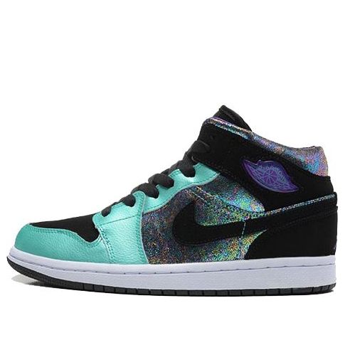 Air Jordan 1 Mid GS 'Atomic Teal Ultraviolet' Atomic Teal/Black/Ultraviolet/White 555112-309