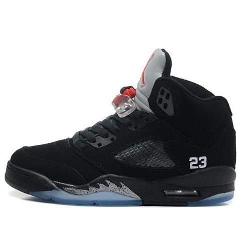 Air Jordan 5 Retro'Black Metallic Silver' 2011 GS Black/Metallic Silver-Vrsty Rd 440888-010