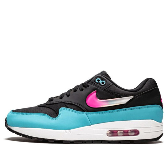 Nike Air Max 1 'Jewel Swoosh - Black Blue Furry' Black/Laser Fuchsia/Blue Fury CI2450-001 KICKSOVER