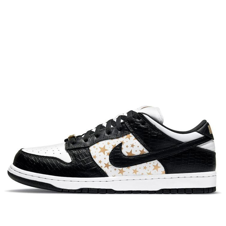 Nike SB Skateboard Dunk Low x Supreme White Black DH3228-102 sneakmarks